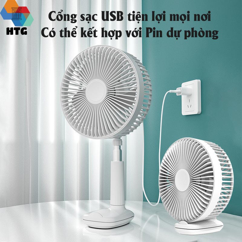 Quạt tích điện không dây Cyke F8pro, hàng chính hãng