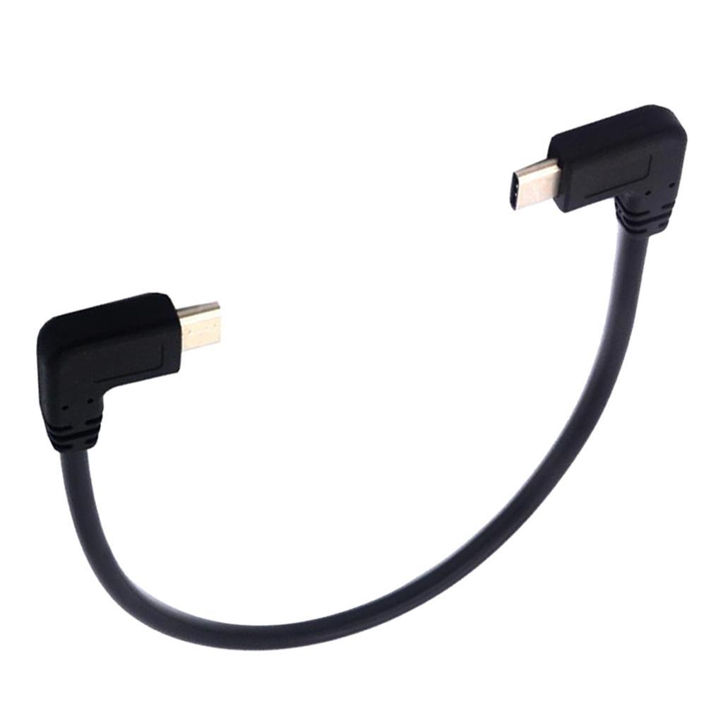 Type C USB 90 Degree Male to USB-C Male 24PIN Extension Cable Cord