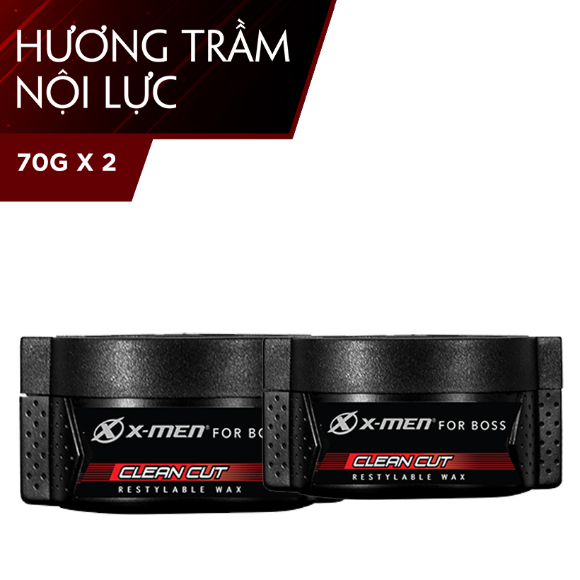 Combo 2 Sáp vuốt tóc X-men for Boss Wax Clean Cut 70g