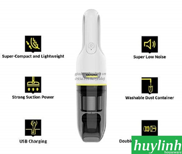 Máy hút bụi cầm tay dùng pin Karcher VCH2 - 7.2V - Hàng chính hãng