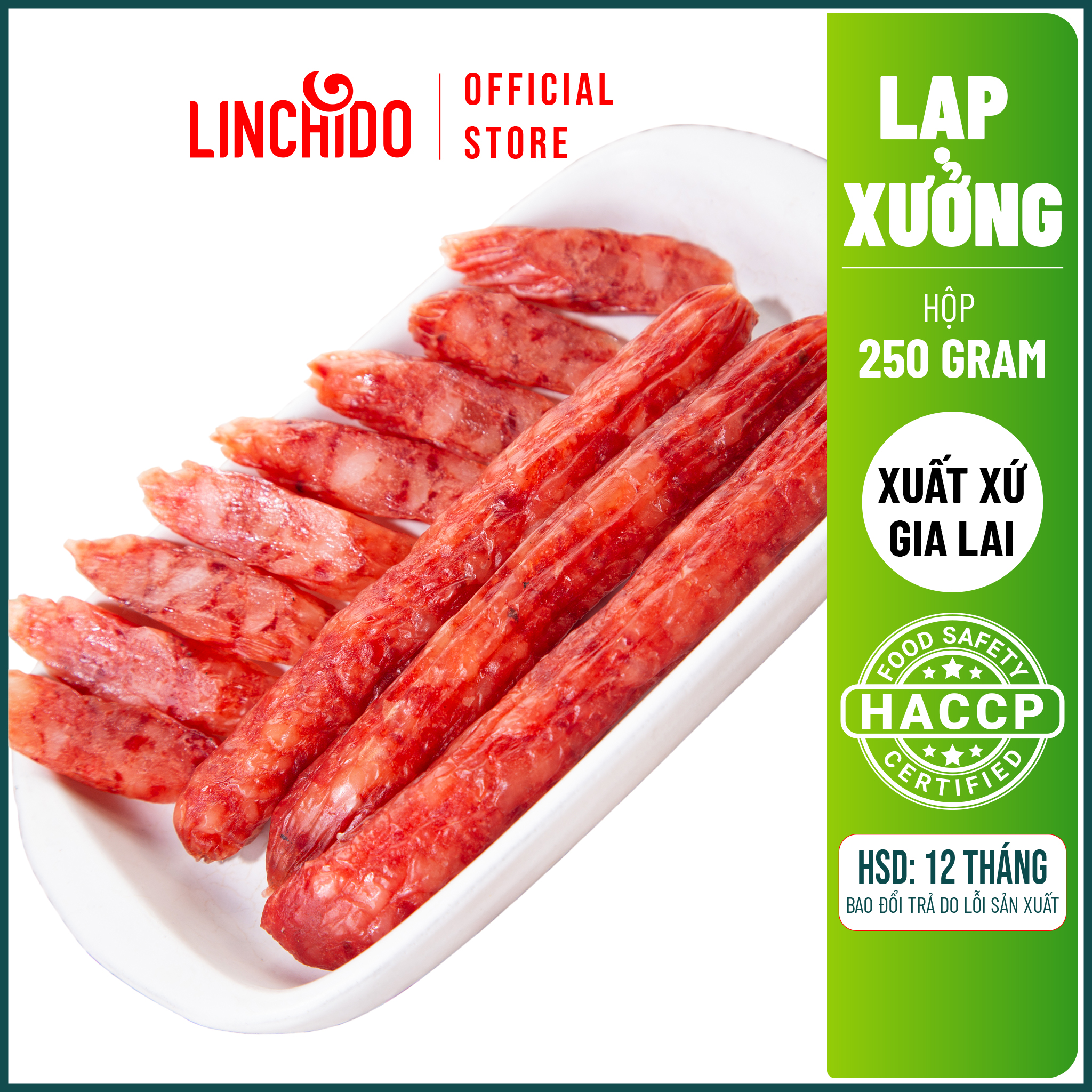 Nũa kí Lạp xưởng 500 gram thơm ngon gồm 2 hộp