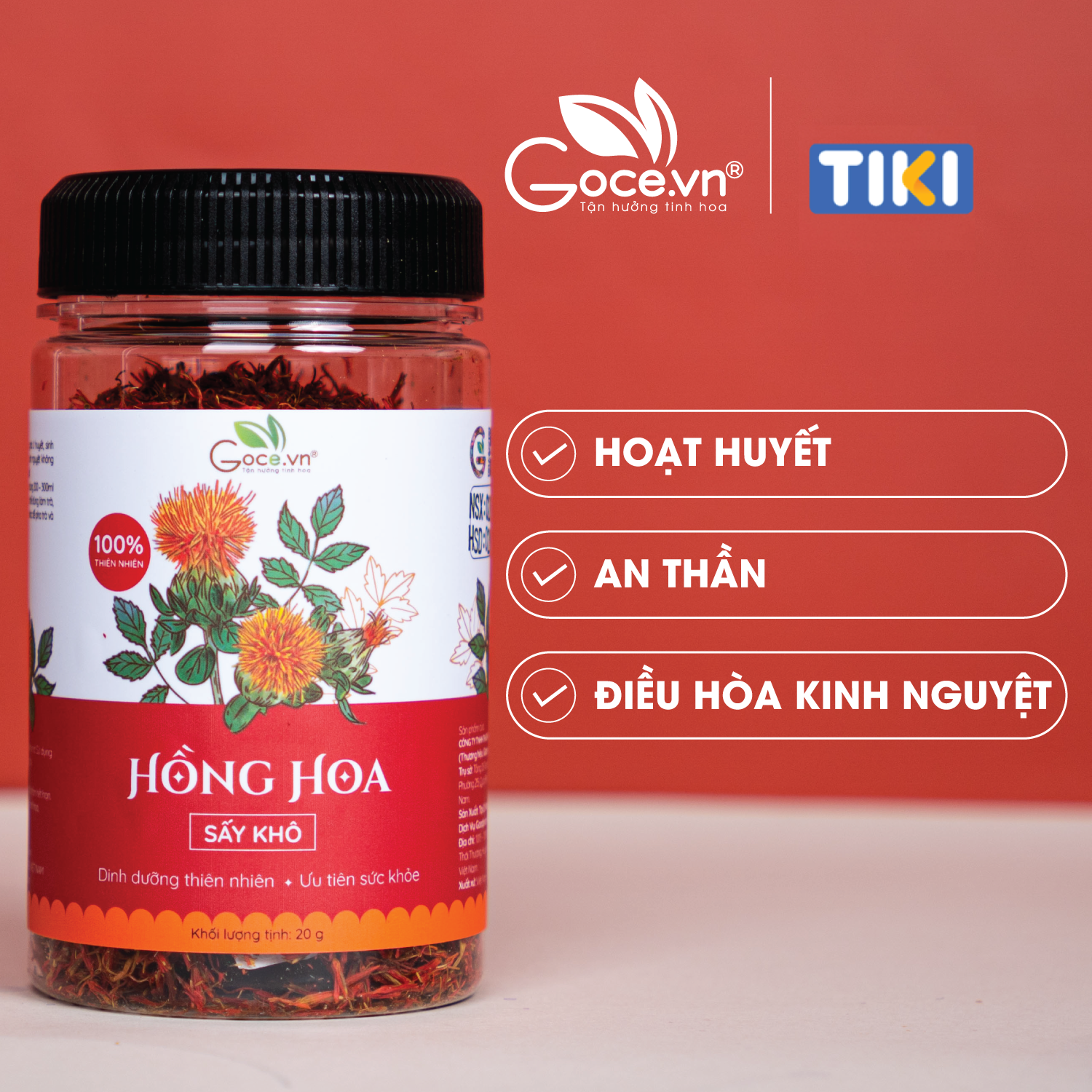 Hồng hoa sấy khô Goce - 20g