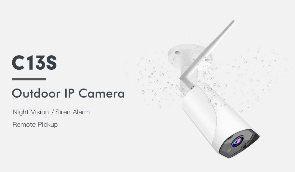 Camera wifi ip ngoài trời C13s Vstarcam 1080p 2MB , Báo động hú còi ,Có ghi âm thanh - Hàng chính hãng