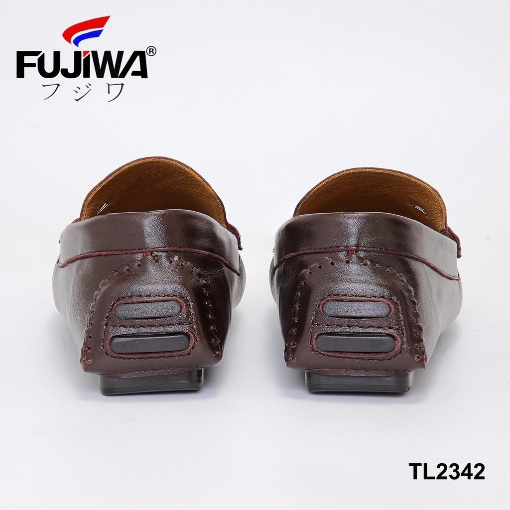 Giày Lười Giày Nam Da Bò Fujiwa - TL2342. Da bò cao cấp, đế cao su tạo độ bám tốt, bền bỉ theo thời gian