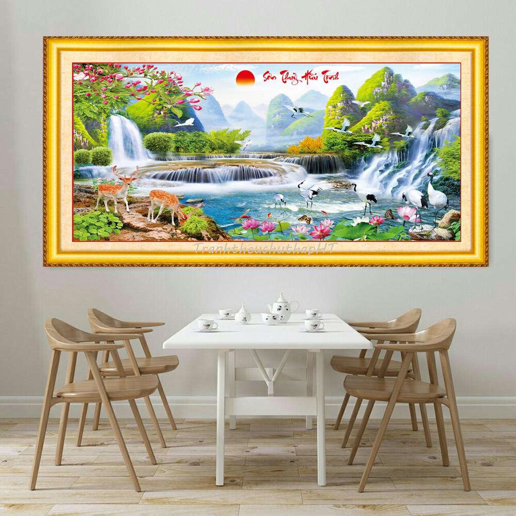 Tranh đính đá Sơn thủy hữu tình VS028 - tự đính