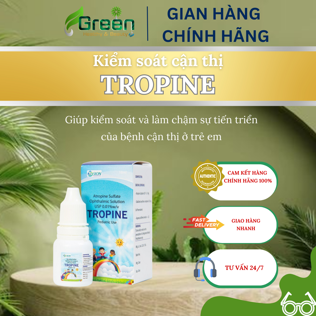 Dung dịch nhỏ mắt kiểm soát cận thị TROPINE