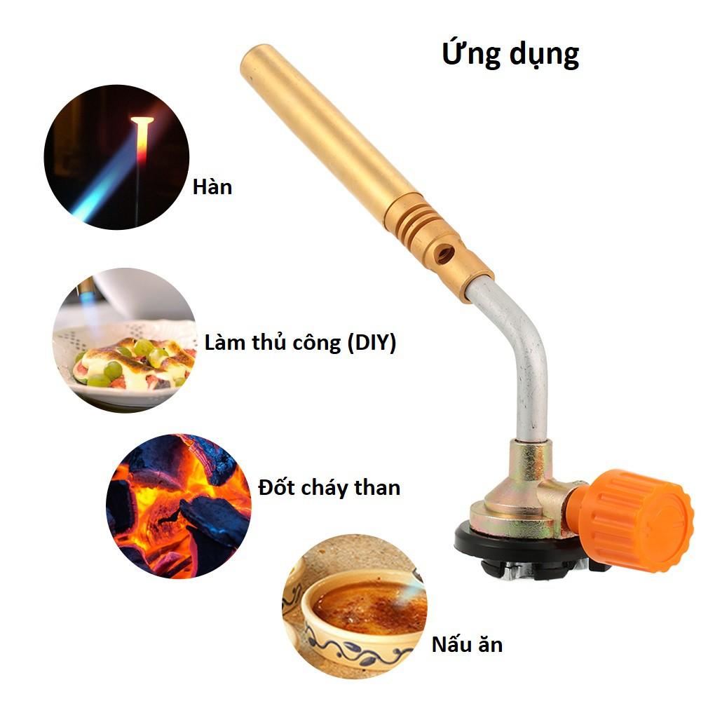 Đèn khò hàn ống đồng - Đầu khò lửa - Sử dụng bình gas mini