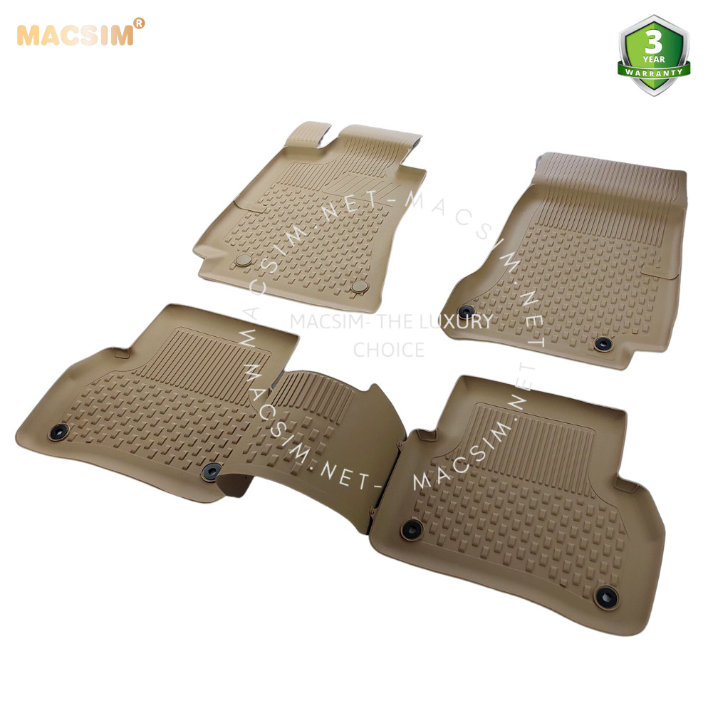 Thảm lót sàn ô tô nhựa TPE Silicon M.ercedes E W213 2016-2021 Beige Nhãn hiệu Macsim