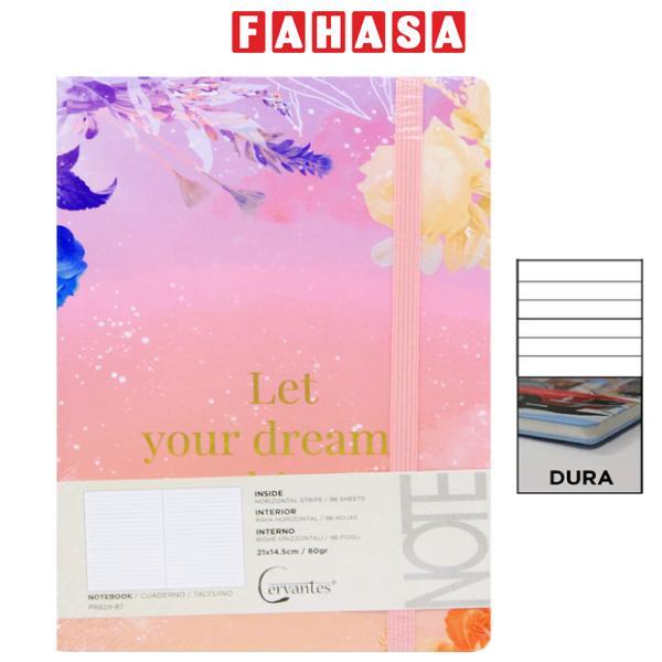 Sổ Ghi Chú Flowers A5 - Kẻ Ngang - 192 Trang 80gsm - Cervantes PB829-87 - Mẫu 4