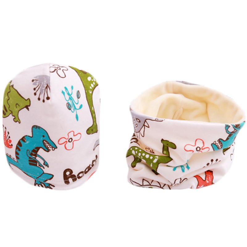 2 Cái/bộ Sang Trọng Nón Cho Bé Bộ Khăn Mũ Trẻ Em Áo Croptop Cotton Nón Mùa Xuân Mùa Đông Bé Gái Bé Trai Nắp Ấm Ấm Áp Trẻ Em nón Lưỡi Trai O Vòng Cổ Bộ