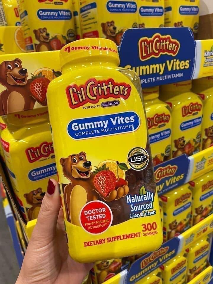 Kẹo Dẻo Bổ Sung Nhiều Loại Vitamin L’il Critters Gummy Vites Complete Multivitamin 300 Viên Của Mỹ ( không xuất hóa đơn đỏ )