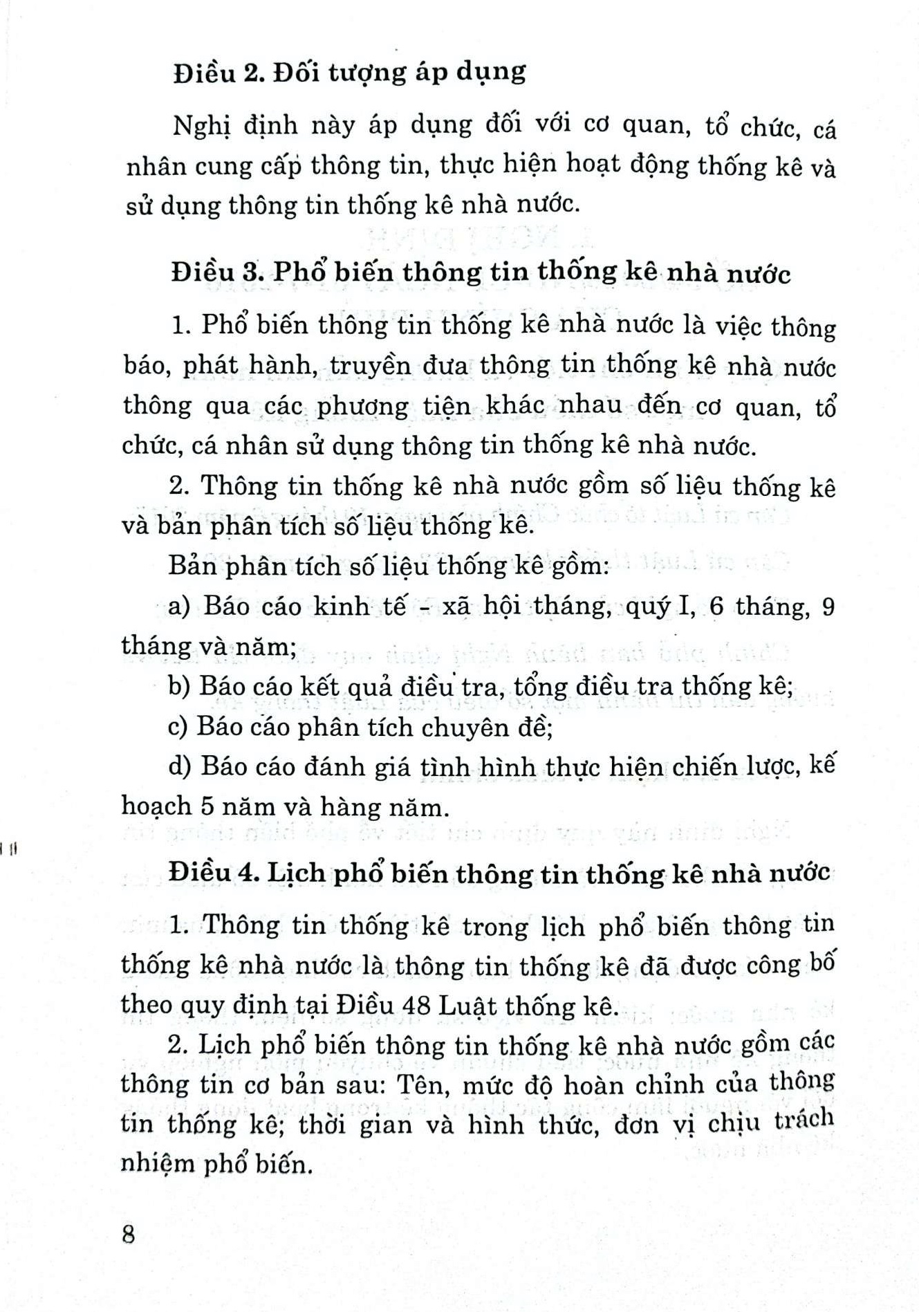 Các nghị định hướng dẫn thi hành Luật thống kê năm 2015
