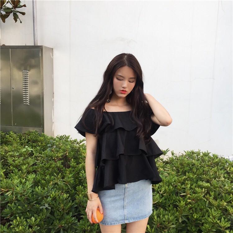 Áo Trễ Vai 3 Tầng Phong Cách Thời Trang