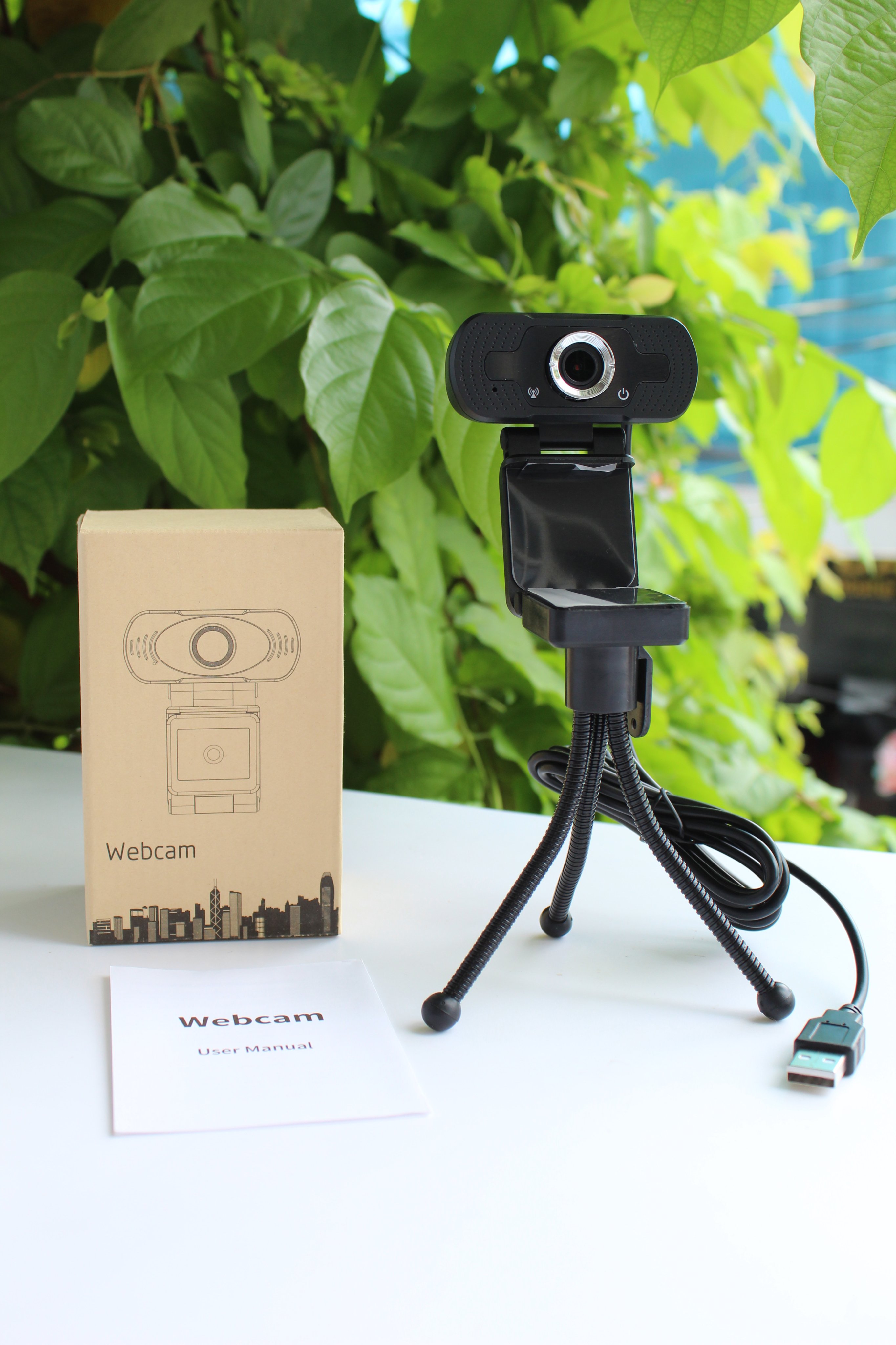 Camera Webcam W8S Full HD 1080P - Có Micro, Cổng Kết Nối USB Không Cần Cài Driver