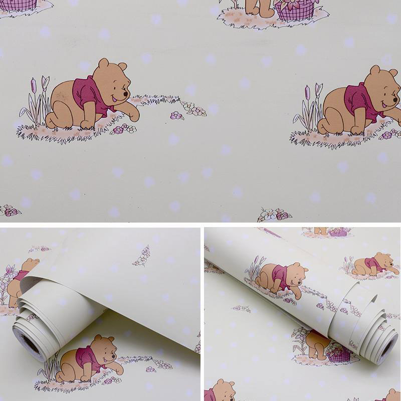 5M Giấy Dán Tường -Decal dán tường Gấu Pooh Vàng