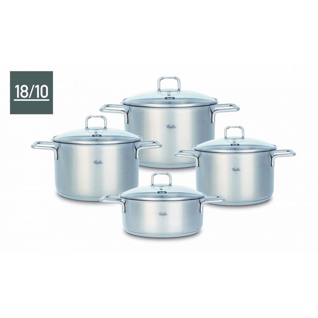 Bộ nồi inox cao cấp Fissler Hamburg 4 món - Sản xuất tại Đức - Bảo hành chính hãng 12 tháng