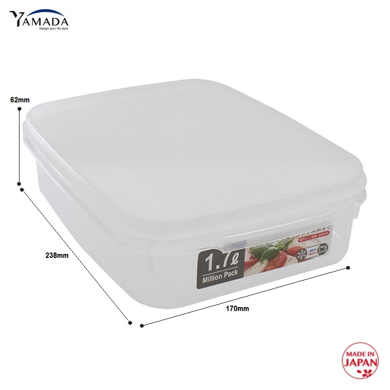 Combo 02 Hộp bảo quản thực phẩm Yamada Million Pack - Made in Japan