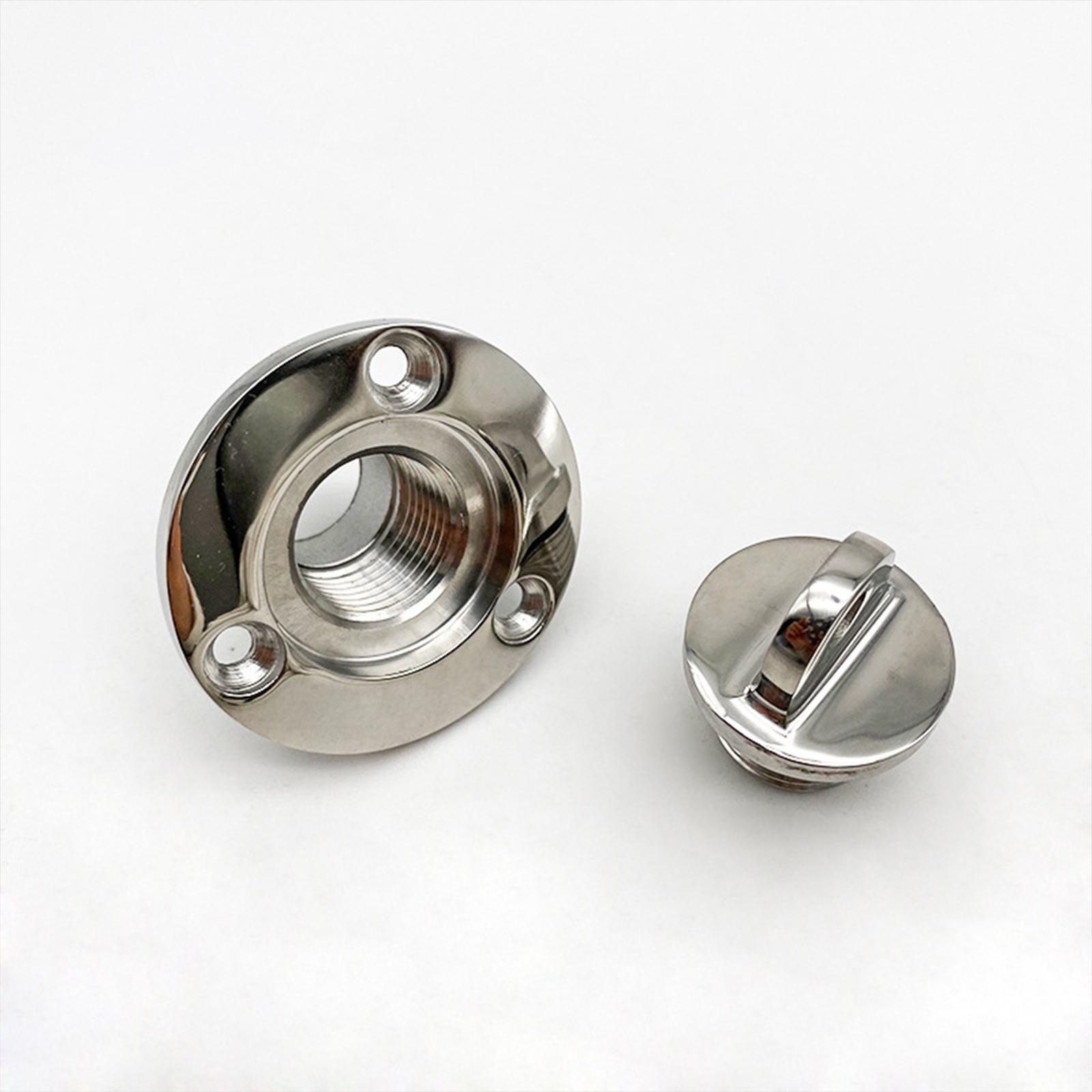 Boat Drain Plug with Screws Round Universal Threaded Boat Transom Drain Plug
