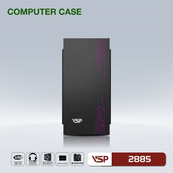 Vỏ máy tính Case VSP 2885 - Hàng chính hãng VSP phân phối