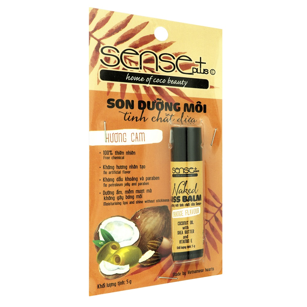 Son Dưỡng Môi Sense+ Naked Balm Hương Cam (5g)