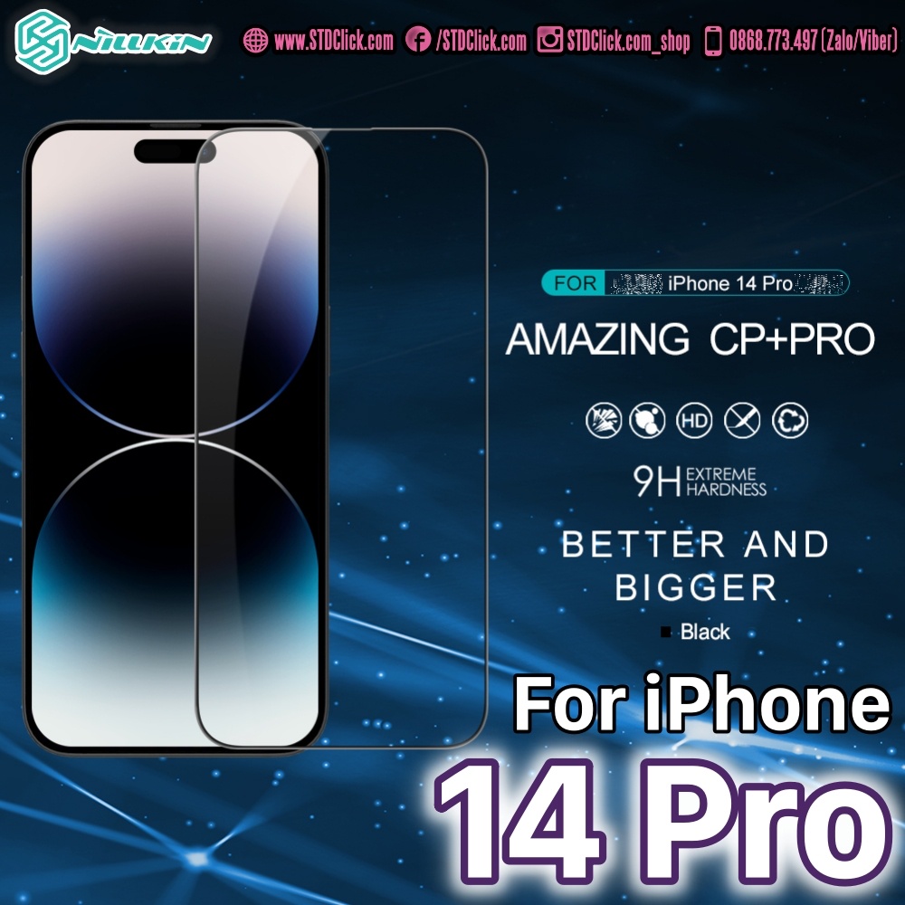 KÍNH CƯỜNG LỰC DÀNH CHO ĐIỆN THOẠI IPHONE 14 PRO NILLKIN CP+PRO 2.5D