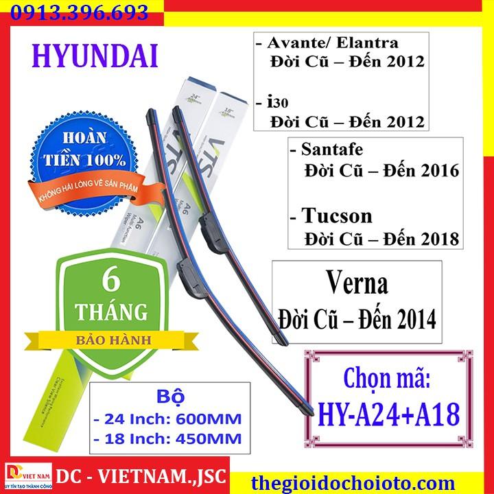 Bộ 2 thanh gạt nước mưa ô tô Hyundai Getz Đời trước - Đến 2010 (Và các dòng xe khác)