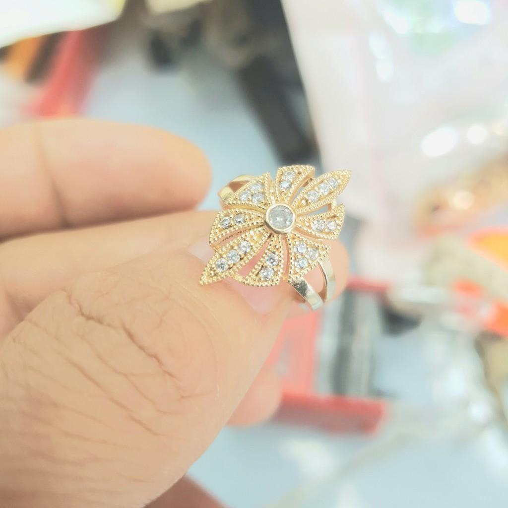 Nhẫn Nữ Bầu Đá Vàng Vonfram Cao Cấp- Dùng vĩnh viễn lâu dài không phai