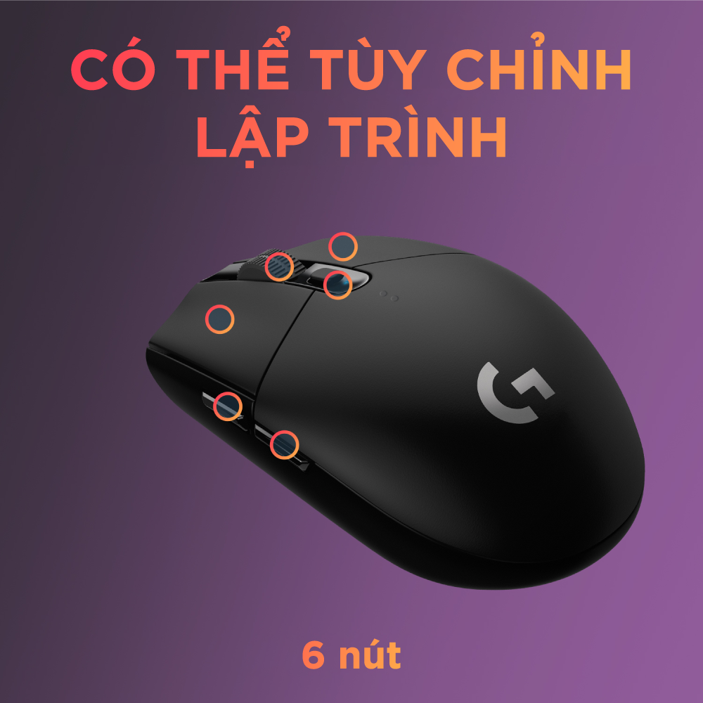 Chuột game không dây Lightspeed Logitech G304 - Hàng chính hãng