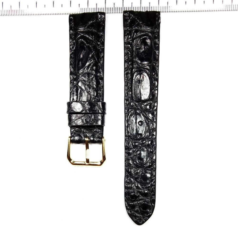 Dây Đeo Đồng Hồ Da Cá Sấu 20mm Màu Đen E1-#210818