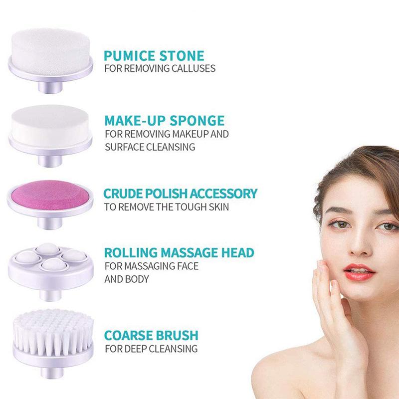 5 Trong 1 Mặt Làm Sạch Bàn Chải Silicone Bàn Chải Trên Khuôn Mặt Làm Sạch Sâu Lỗ Chân Lông Massage Mặt Chăm Sóc Da Không Thấm Nước Bàn Chải Trên Khuôn Mặt