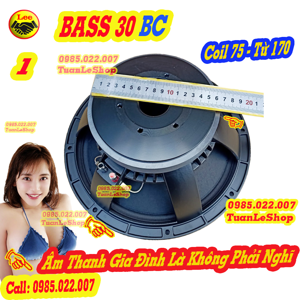 LOA BASS 30 B C COIL 75 TỪ 170 –  BASS 3 TẤC B C HÀNG CHẤT LƯỢNG – GIÁ 01 LOA BASS RỜI