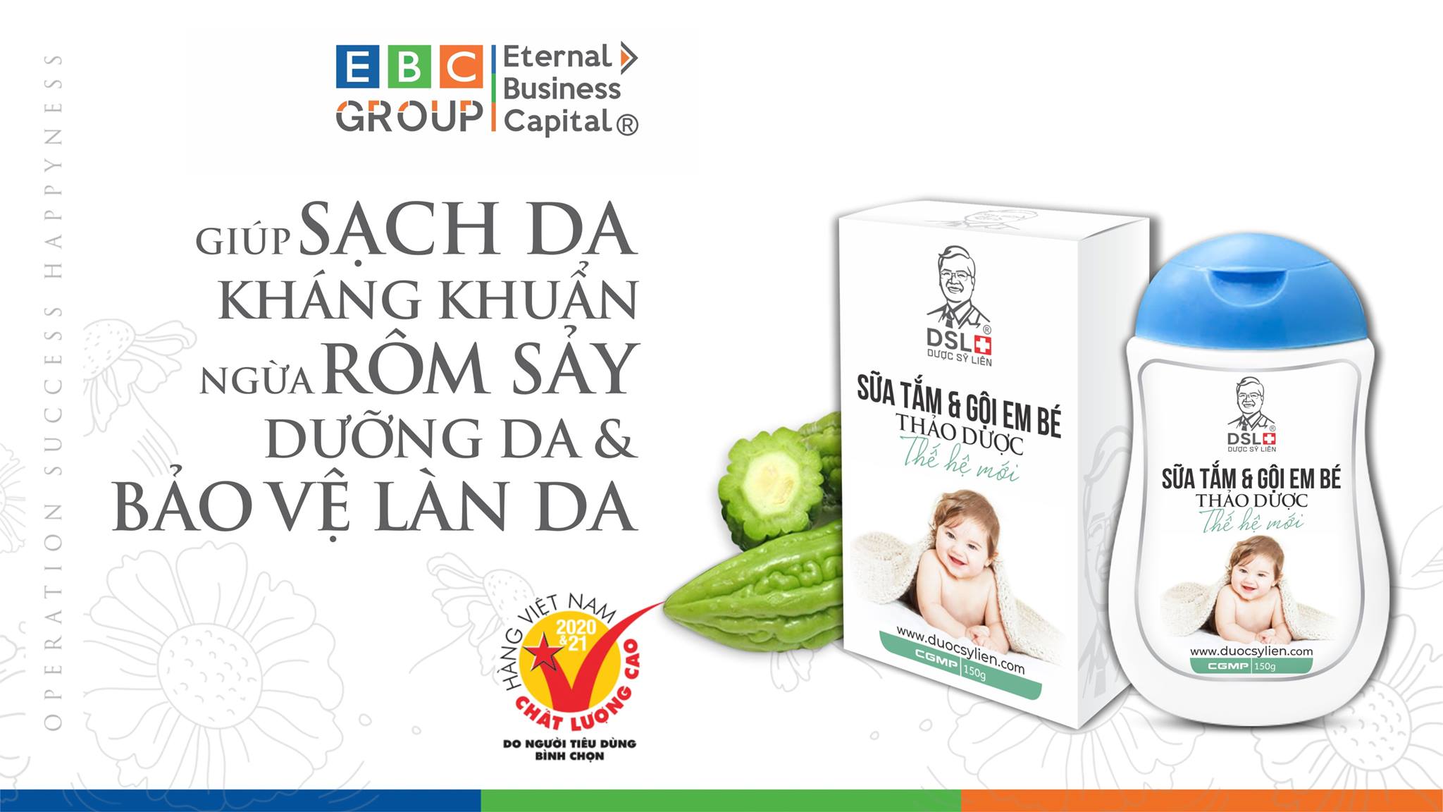 Sữa Tắm Và Gội Em Bé Thảo Dược Thế Hệ Mới Dược Sĩ Liên 150G