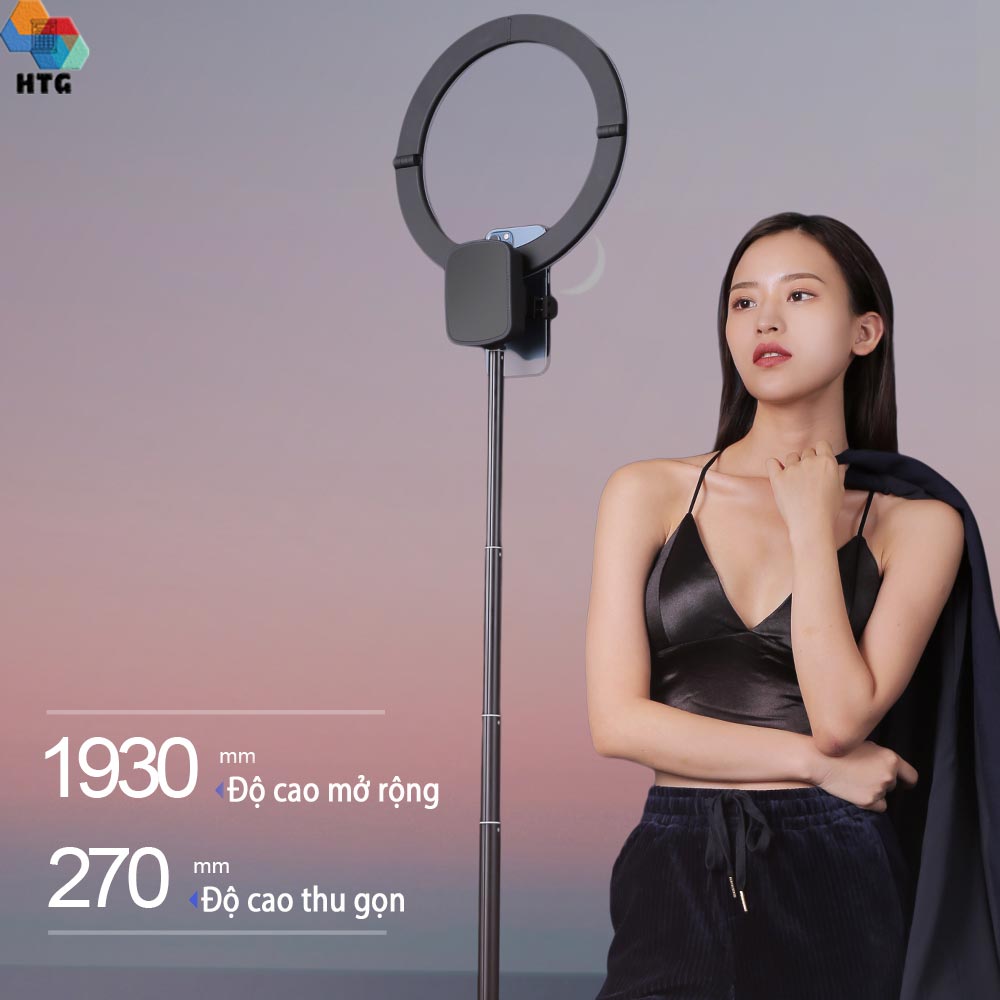 Hộp Đèn LED không dây CYKE YY-1 thu gọn cầm tay, mở rộng lên đến 193cm, hỗ trợ Livestream, Quay Video Tiktok, Với 9 Cấp Độ, kết nối bluetooth, đèn kích thước lớn 26cm, hàng chính hãng