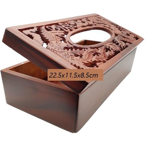 Hộp đựng giấy gỗ chữ nhật và vuông