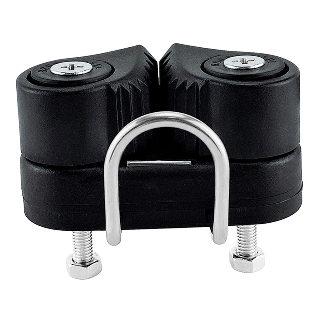 2pcs Black Aluminum Sailboat Cam Cleat Fast Entry Cam Cleat Sailing Hardware