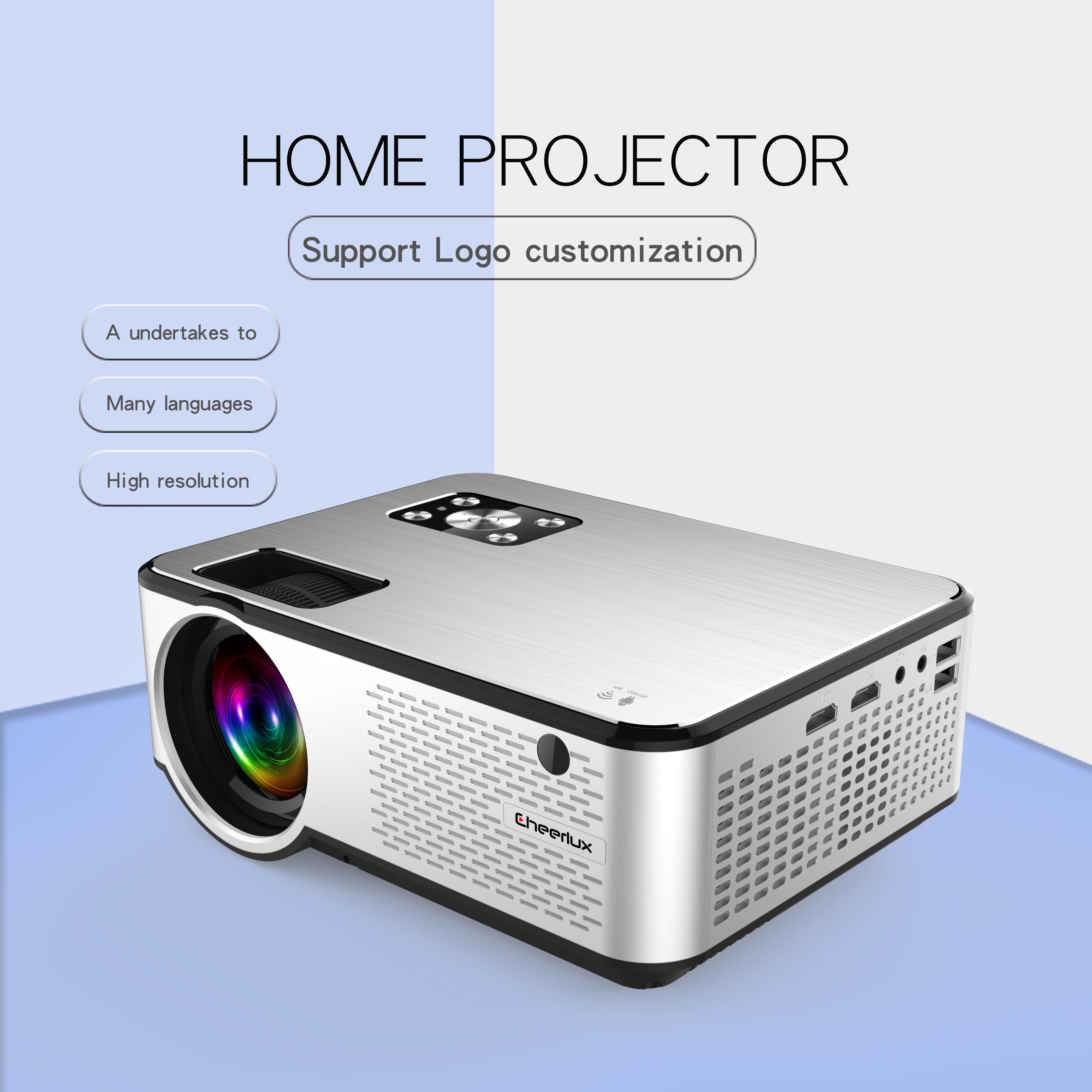 Máy chiếu mini projector Cheerlux C9 HD độ phân giải 1280x720, độ sáng 2800 Lumens, xem nét 100 inch, loa nghe cực hay, phù hợp thay thế tivi trong phòng ngủ. Hàng chính hãng