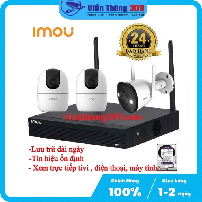 Trọn bộ kit camera không dây IMOU - Hàng chính hãng