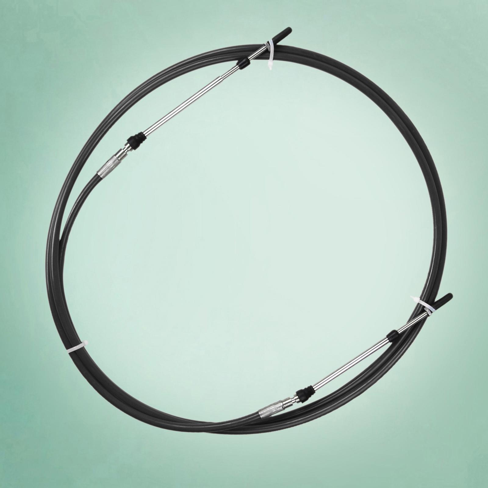 2pcs Universal Throttle Cable Black for Marine Boat Motor Control Lever 13FT