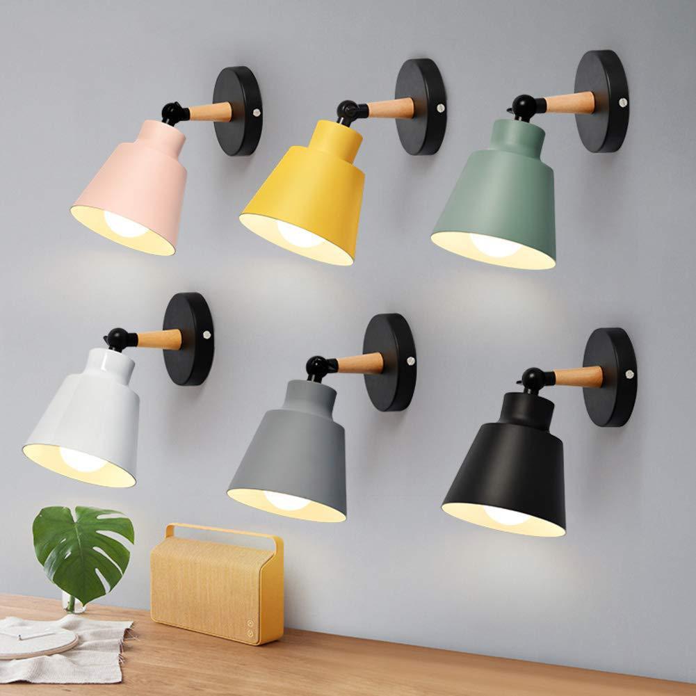 Phong Cách Mới Nhất Bắc Âu Gỗ Chắc Chắn Phòng Ngủ Đèn Tường Đơn Giản Macaron Nền Tường Phòng Khách Hành Lang Lối Đi Ban Công Đèn Ngủ