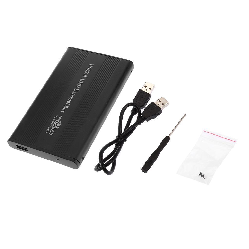 USB2.0 IDE External 2.5" SSD HDD Hard Drive Enclosure Laptop Disk Case Black