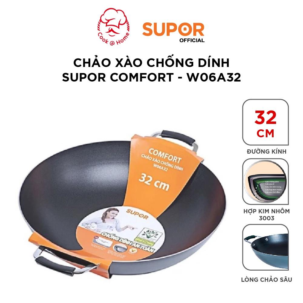 Chảo xào chống dính Comfort Supor 32cm W06A32- 36cm W06A36