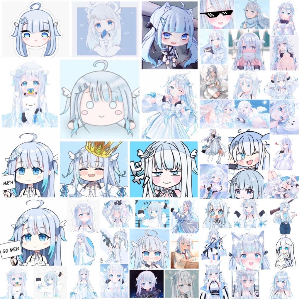 Ảnh dán Sticker Amatsuka uto 30-60 cái khác nhau/ tranh dán Hololive amatsuka uto
