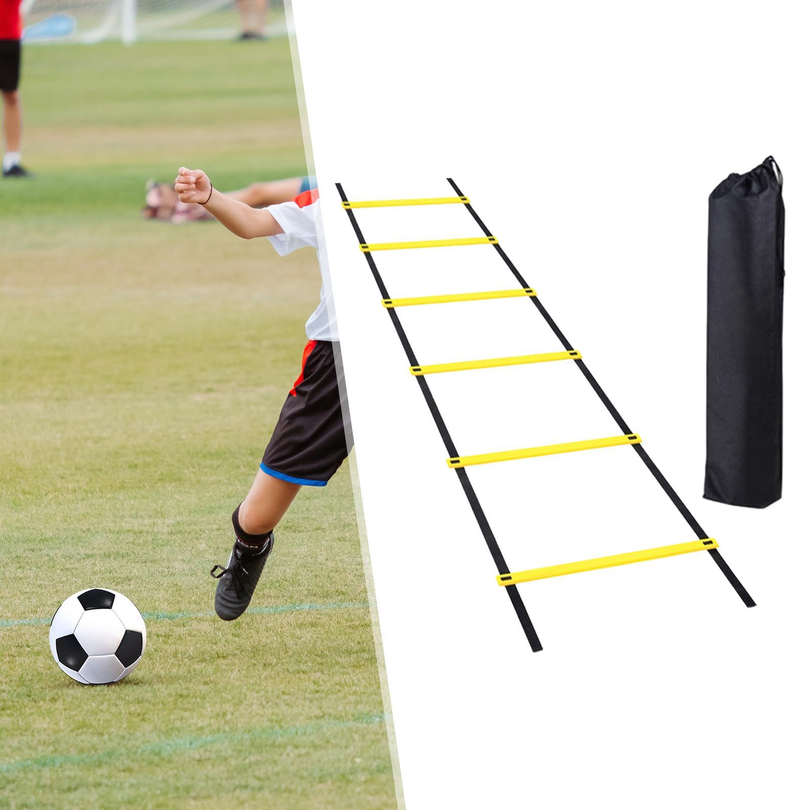 Agility Ladder Football Speed Training Equipment Basketball Soccer Improves Coordination Speed Ladder with Carry Bag for Volleyball Home Gym