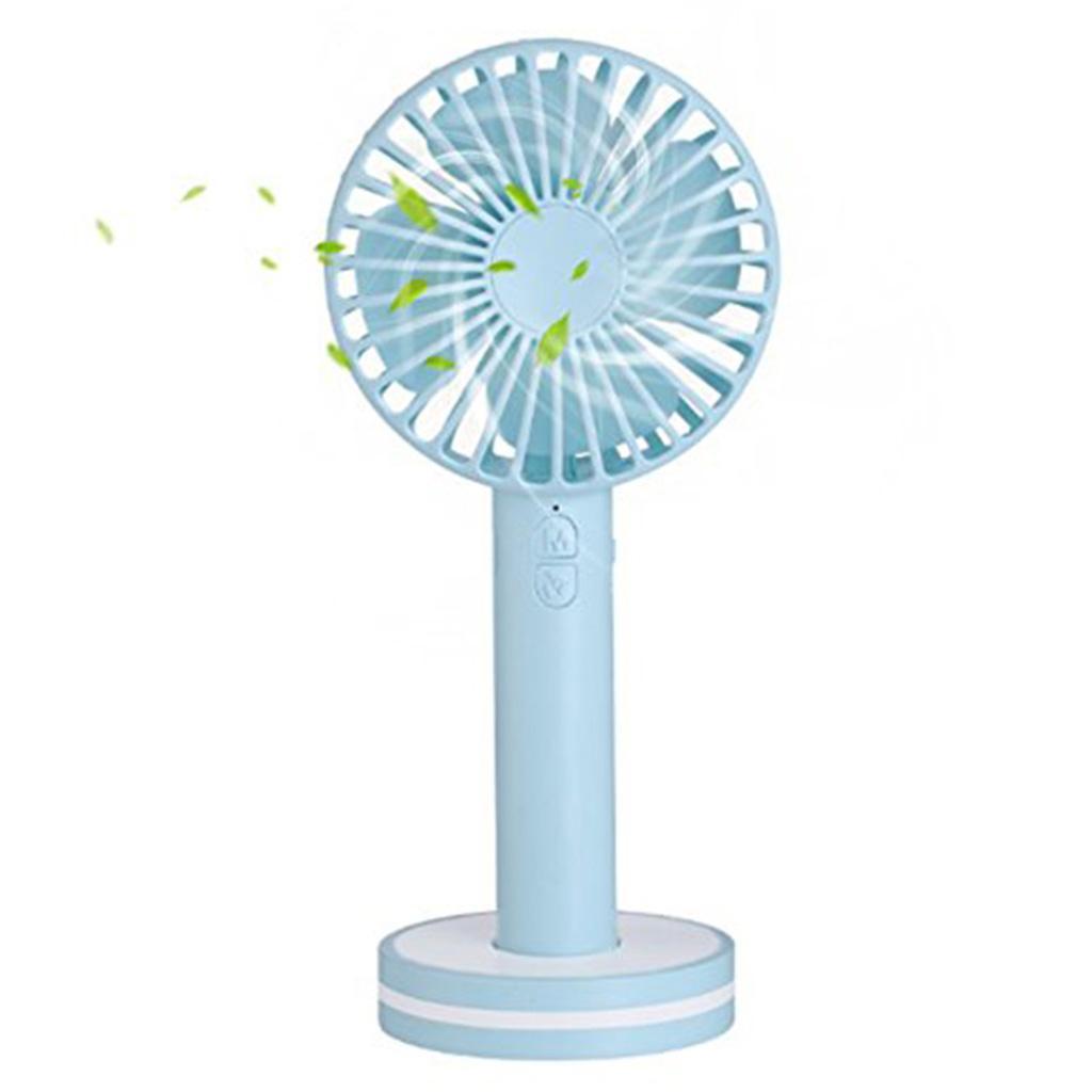Mini Handheld Personal Desktop USB Cooling Fan with Mirror Base