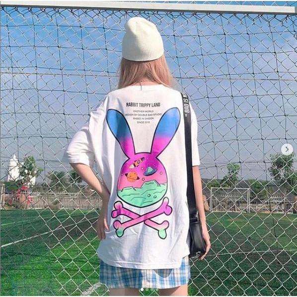 Áo Thun Nữ Giấu Quần Thỏ Bảy Màu