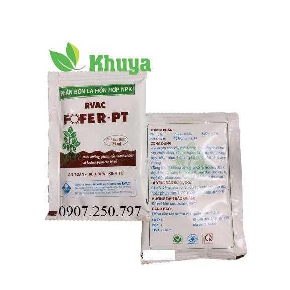 Phân bón lá hỗn hợp NPK RVAC Fofer PT 25ml