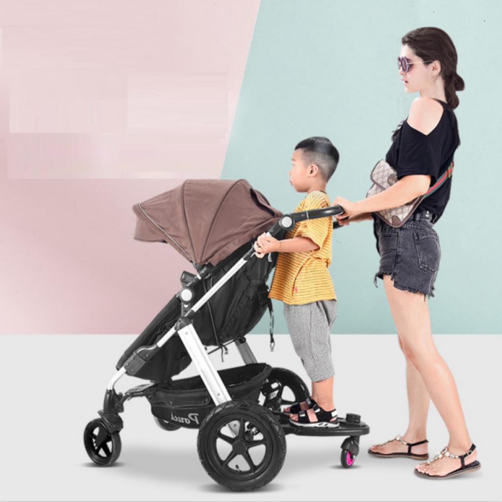 Xe đẩy 2 bánh trẻ em có thể tháo rời gắn vào xe đẩy nôi