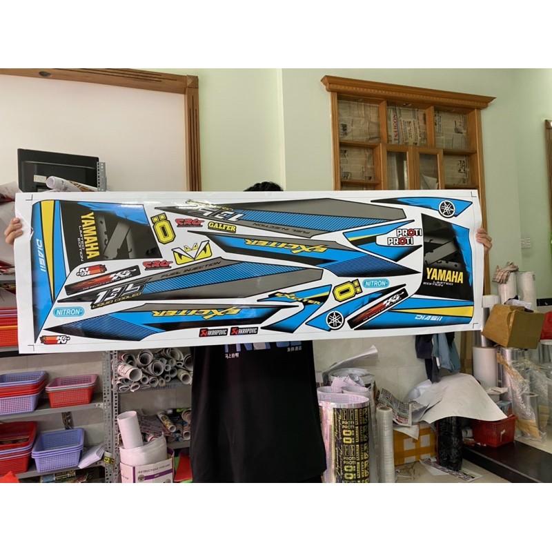 Tem rời dành cho Exciter 2010 sọc xanh đen