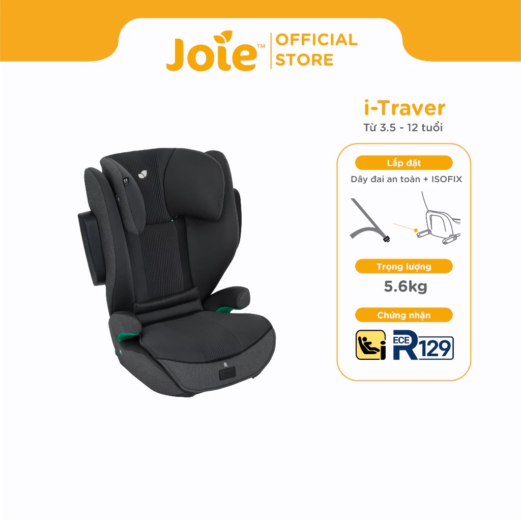 (ISOFIX) Ghế ngồi ô tô trẻ em Joie i-Traver Signature Ebony hàng chính hãng bảo hành 12 tháng