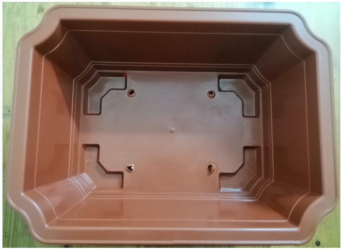 3 Chậu Nhựa Trồng Cây Hình Chữ Nhật Màu Nâu Siêu Đẹp Kích Thước 380x280x160 - Sản Xuất Bởi NHỰA BÌNH THUẬN